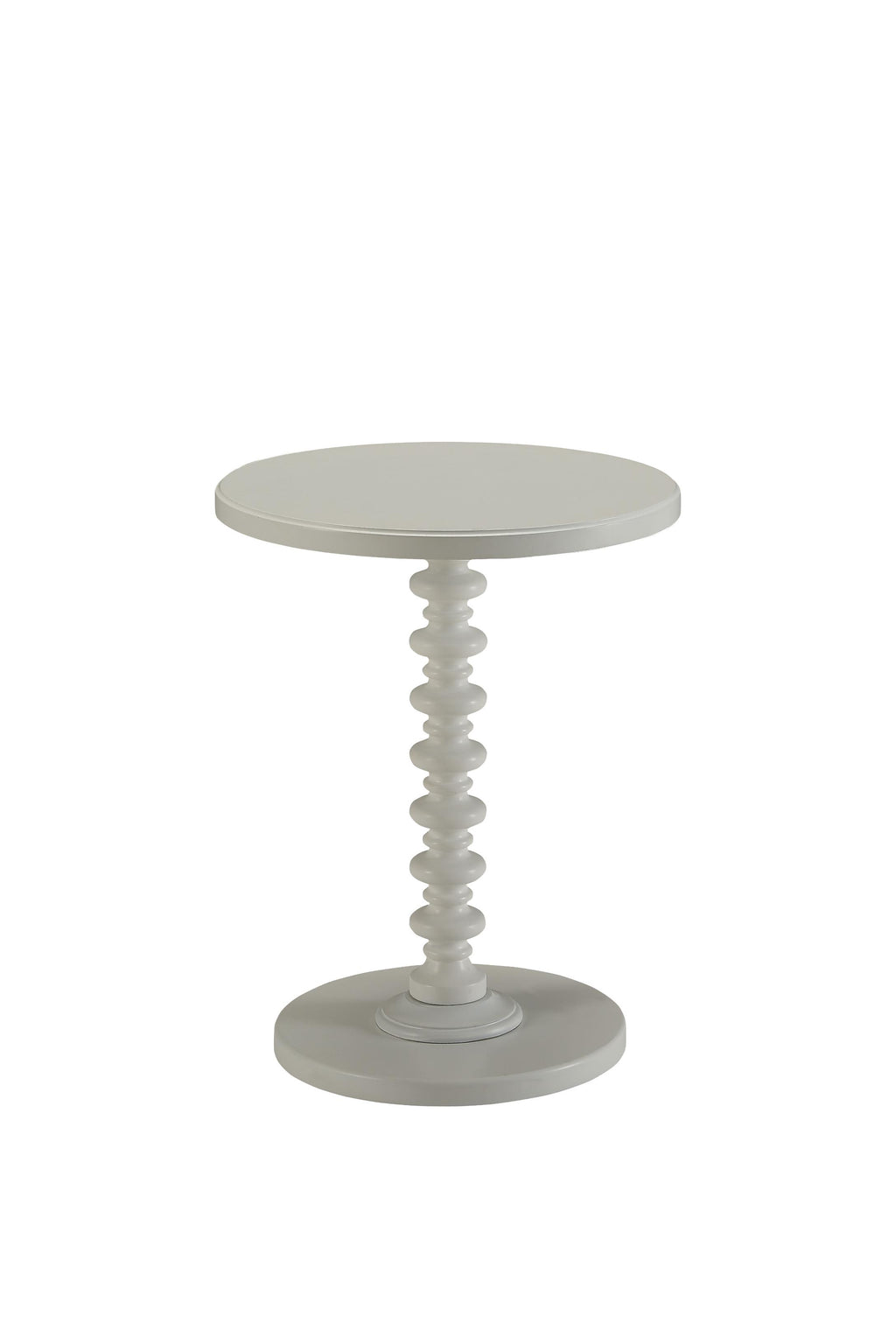 Fun White Wood Pedestal End Table - 99fab 