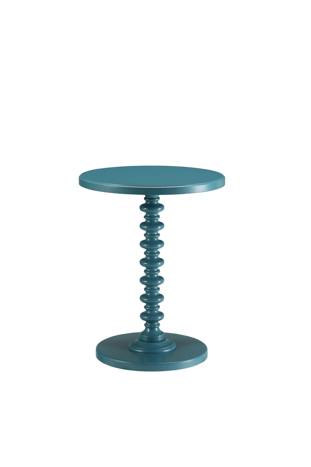 Fun Teal Wood Pedestal End Table - 99fab 