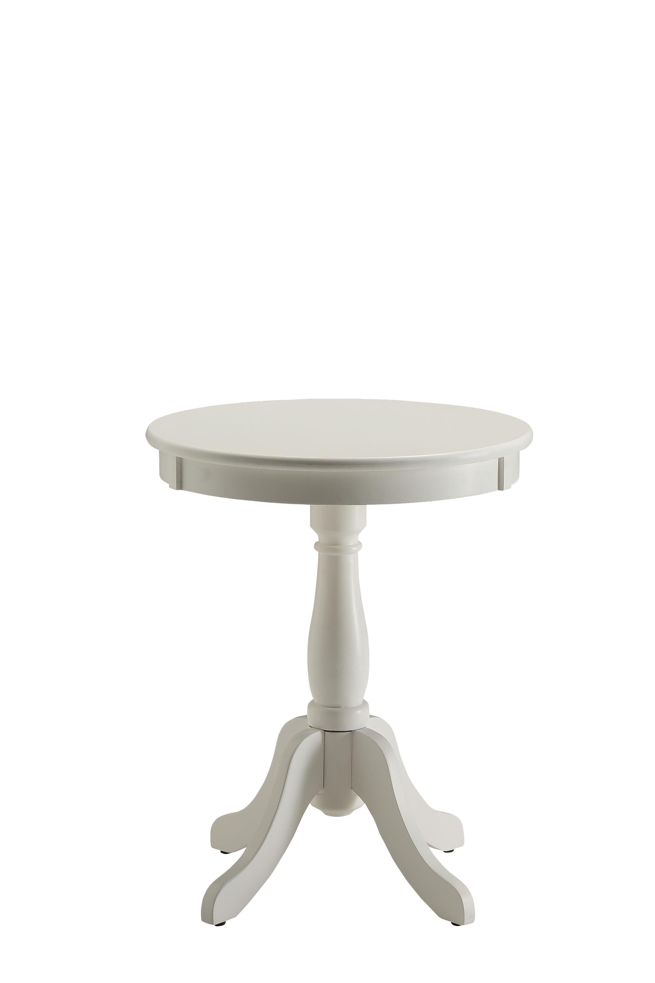 Light Green Solid Wooden Pedestal Side Table