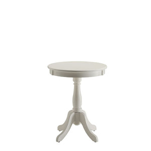 Light Green Solid Wooden Pedestal Side Table