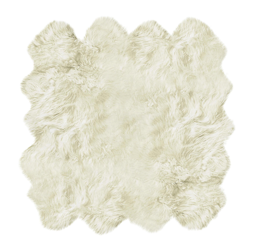 6' X 8' Natural New Zealand Sheepskin Area Rug - 99fab 