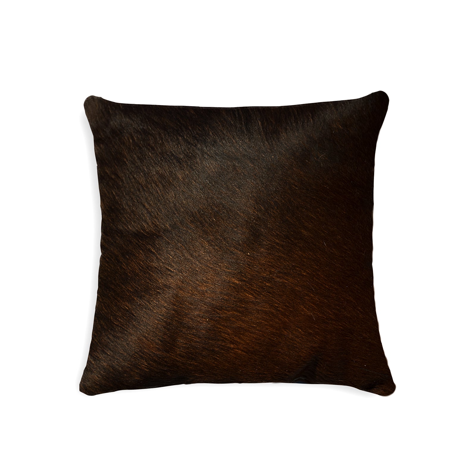 18" X 18" X 5" Brown And White Cowhide  Pillow