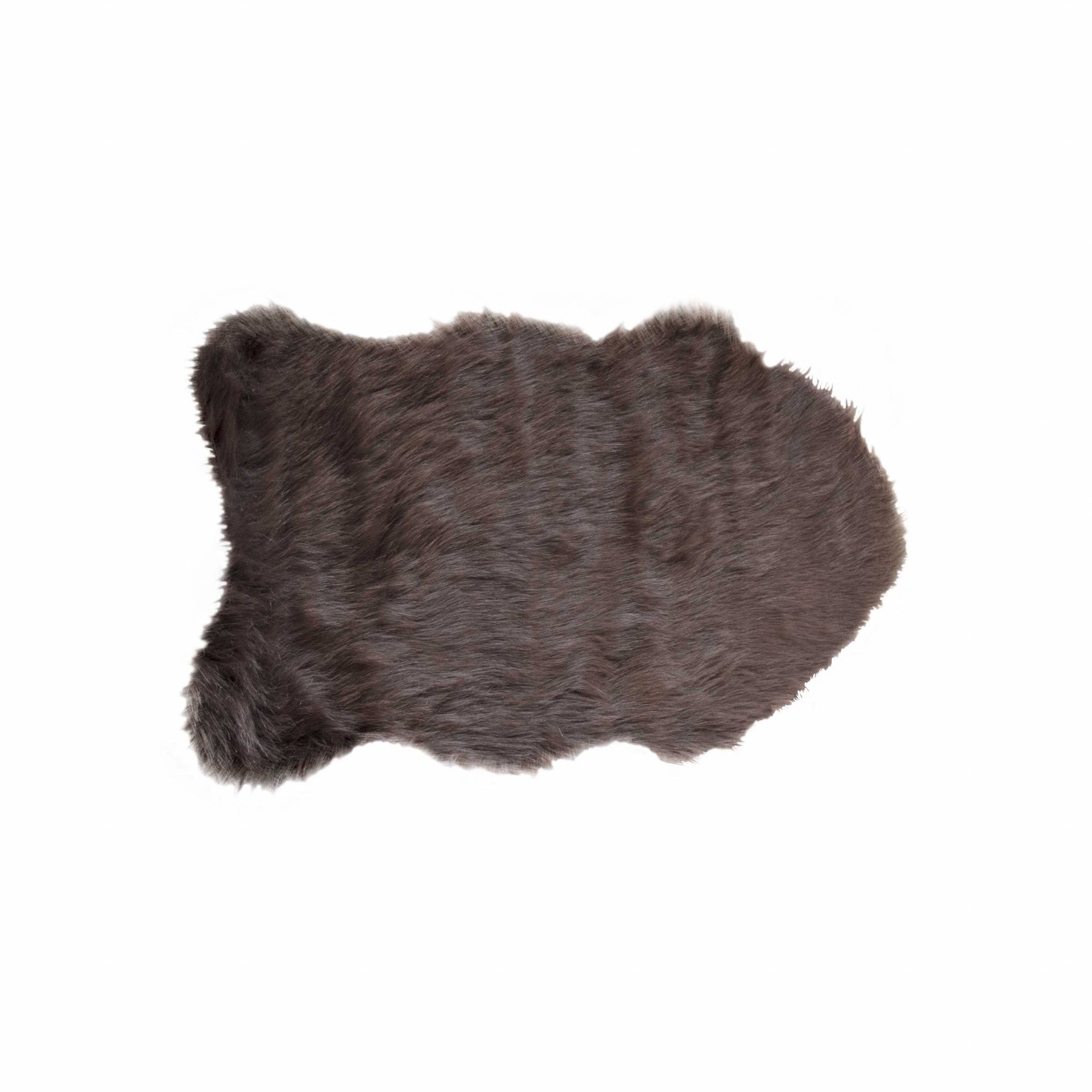 24" X 36" X 1.5" Chocolate Faux Sheepskin - Area Rug