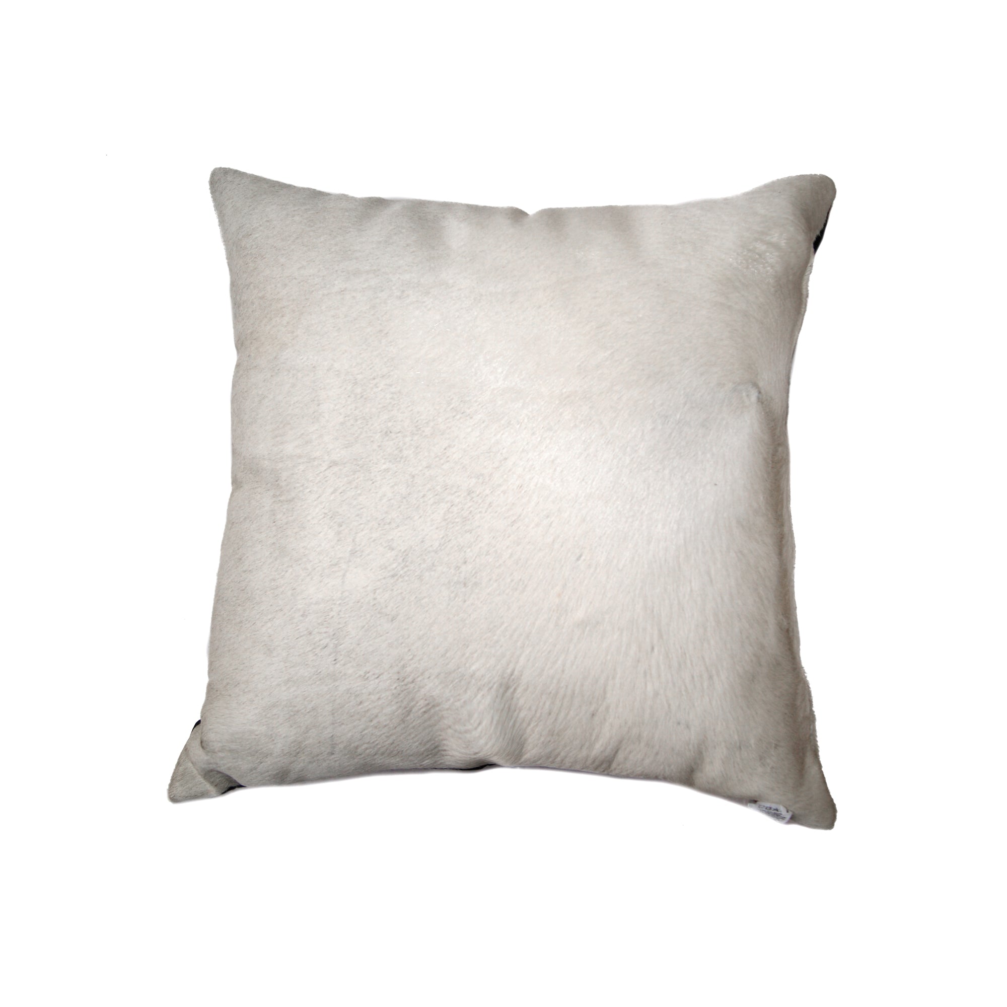 18" X 18" X 5" White And Black Cowhide  Pillow