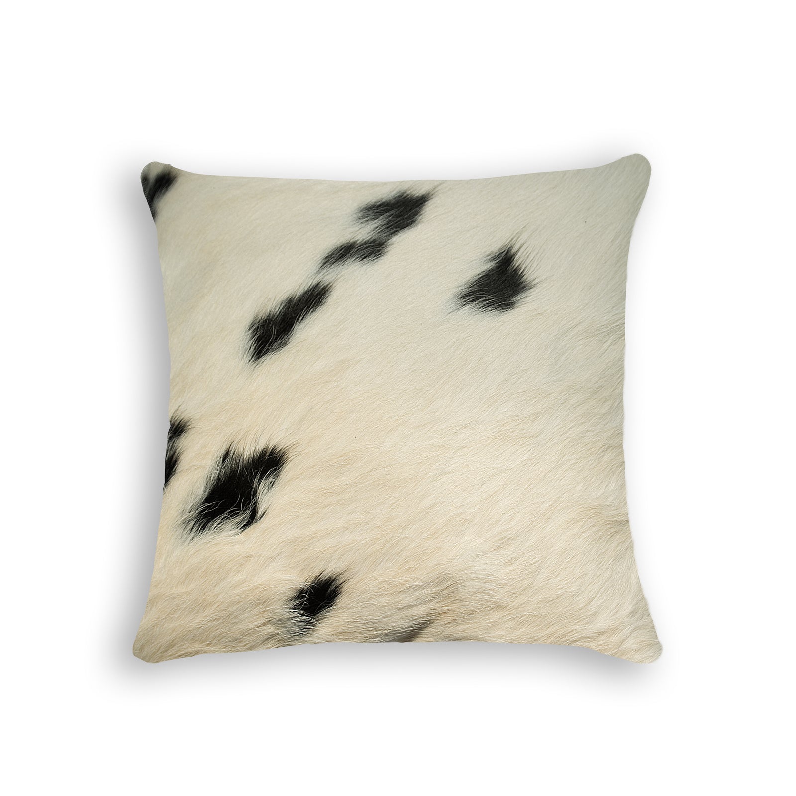 18" X 18" X 5" White And Black Cowhide  Pillow