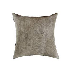 18" X 18" X 5" Gray Cowhide  Pillow