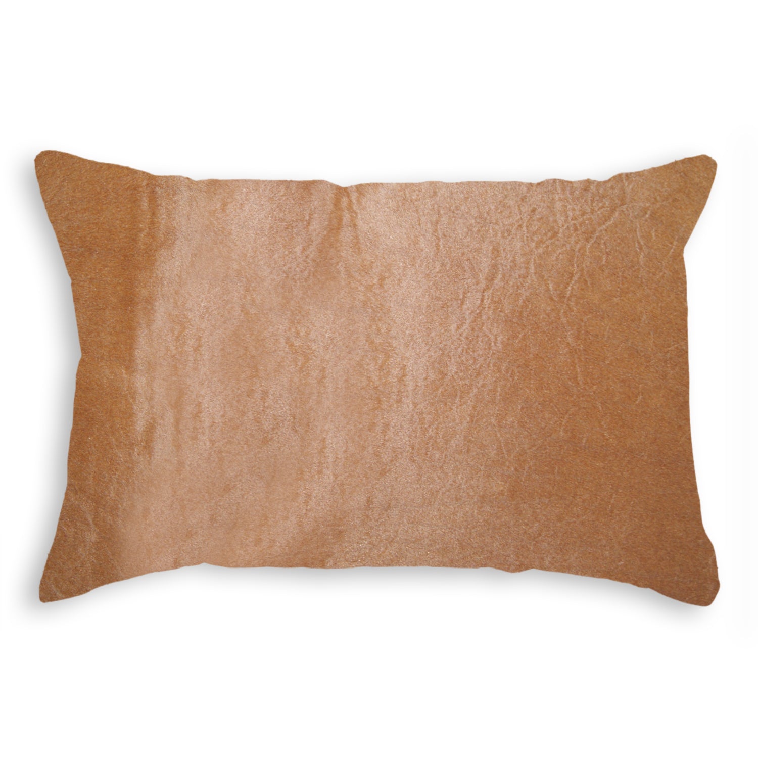 12" X 20" X 5" Tan Cowhide  Pillow