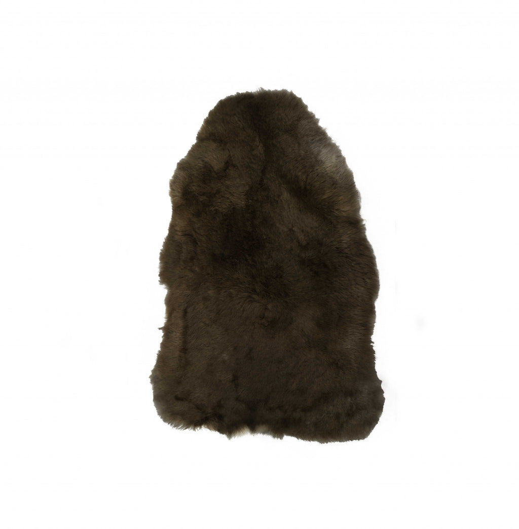 2' X 3' Brown  Natural Sheepskin Single Short Haired Area Rug - 99fab 