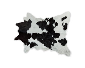 24" X 36" Black And White Calfskin - Area Rug