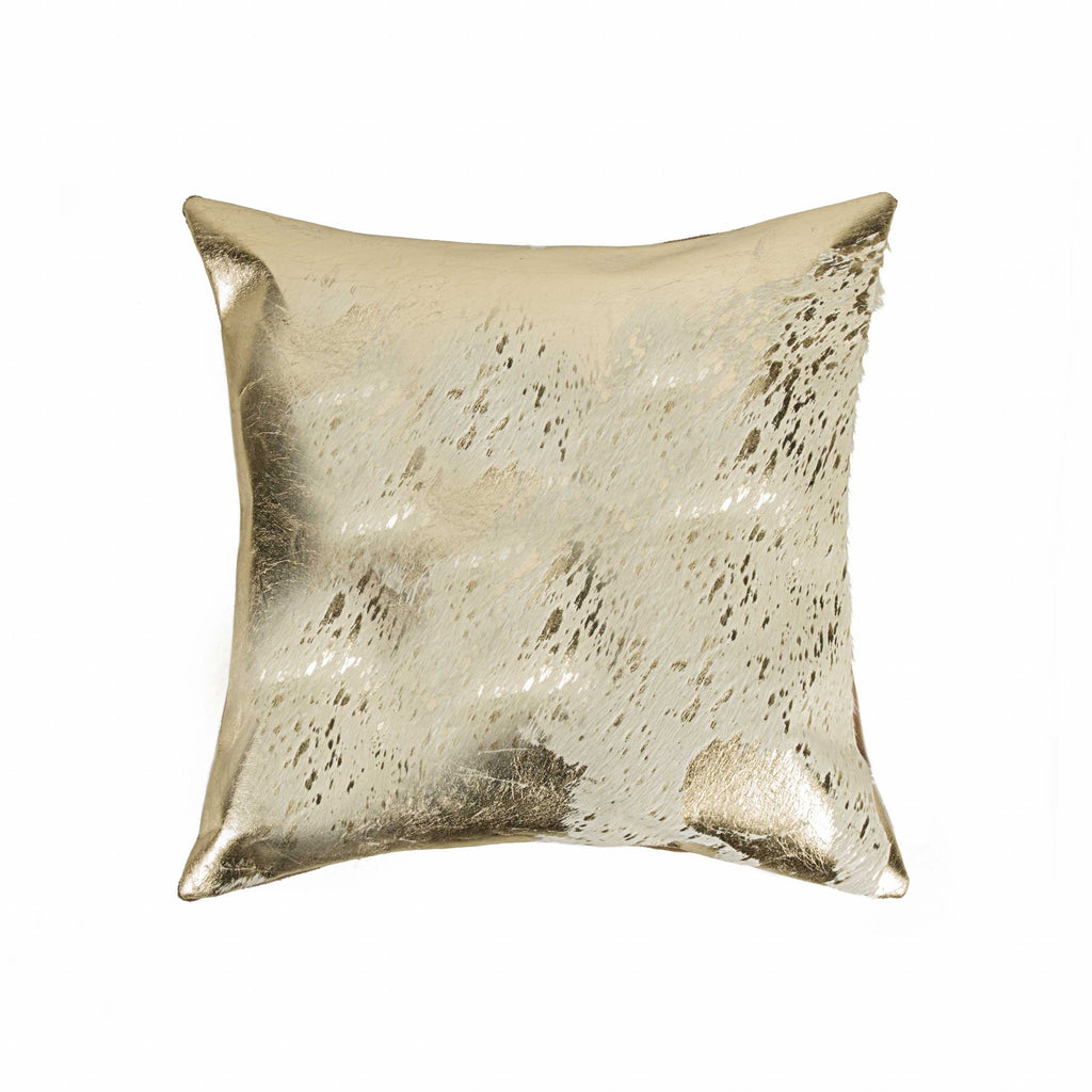 18 X 18 Beige Animal Print Cowhide Throw Pillow - 99fab 