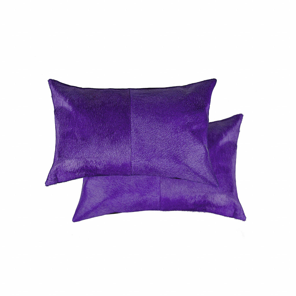 12 X 20 Purple Cowhide Throw Pillow - 99fab 