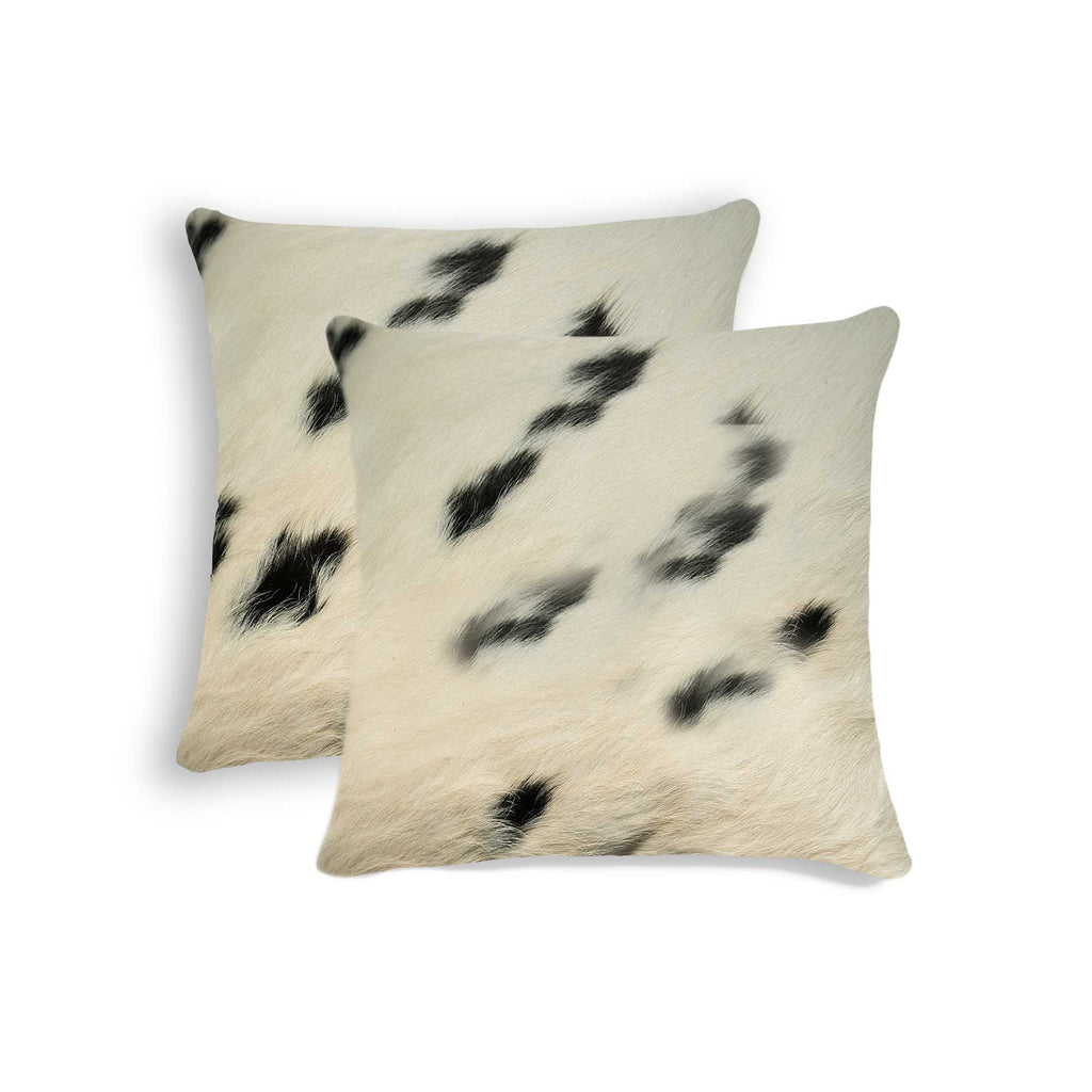 18 X 18 Black And White Cowhide Throw Pillow - 99fab 