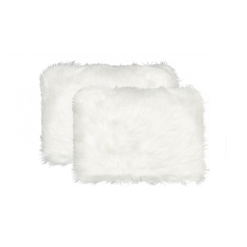 Off White Faux Fur Solid Color Throw Pillow - 99fab 