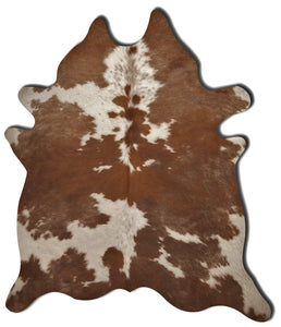 60" X 84" Brown And White Cowhide - Area Rug