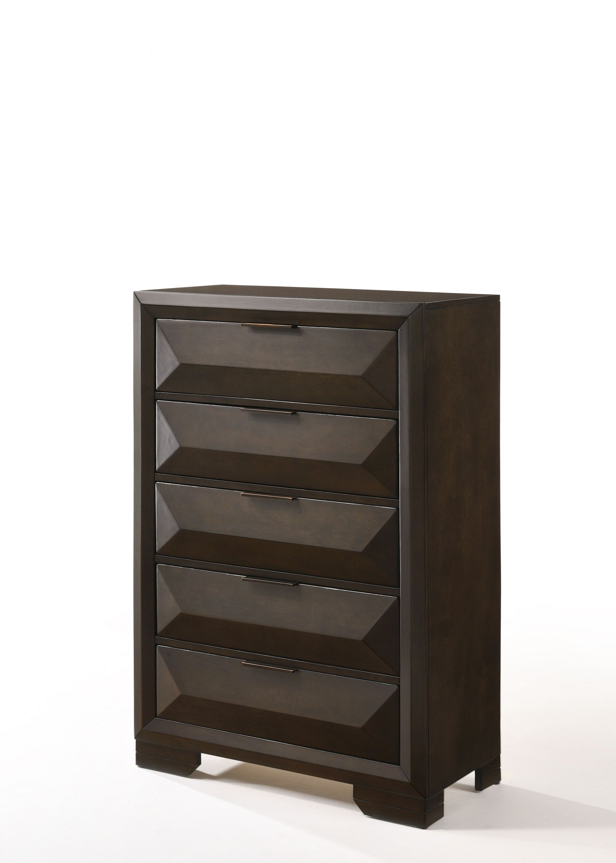 34" X 17" X 51" Espresso Rubber Wood Chest