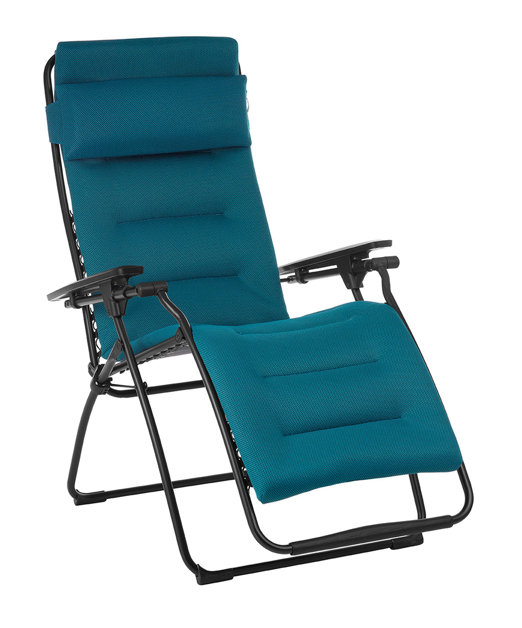 Zero Gravity Recliner - Black Frame - Coral Blue Fabric - 99fab 