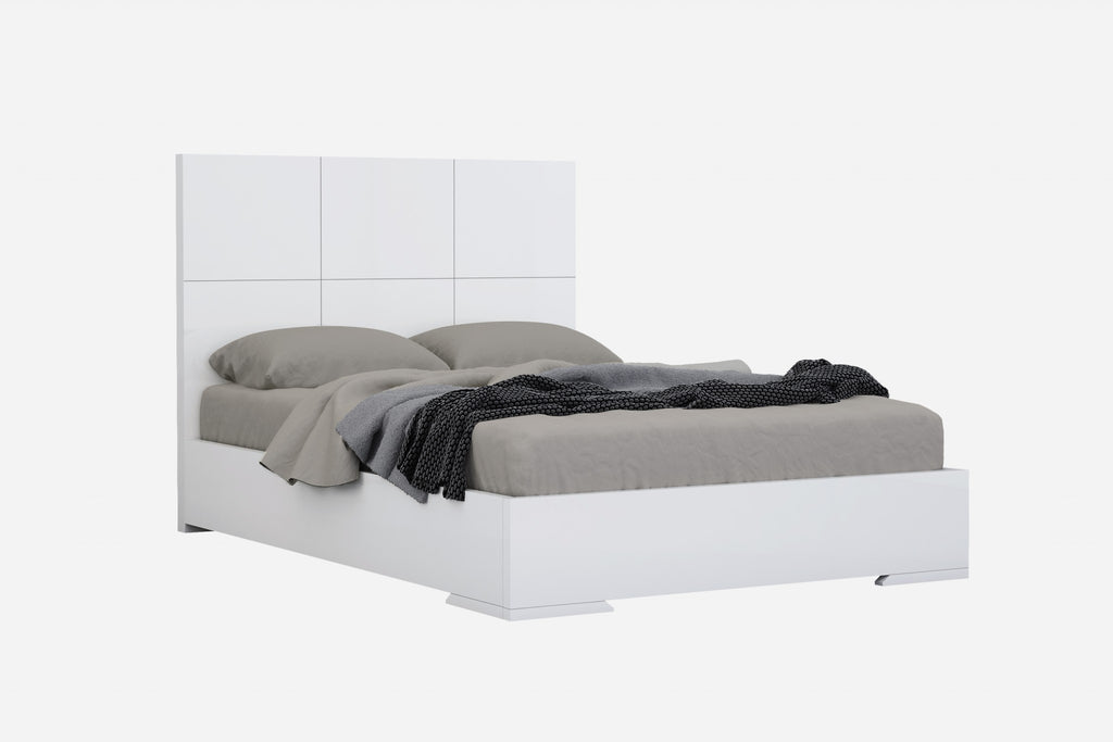 81 X 85 X 48 White Stainless Steel King Bed - 99fab 