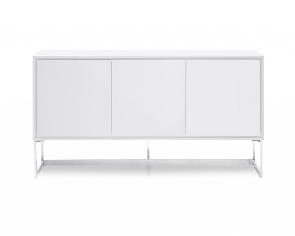 60 X 15 X 32 White Stainless Steel Buffet - 99fab 