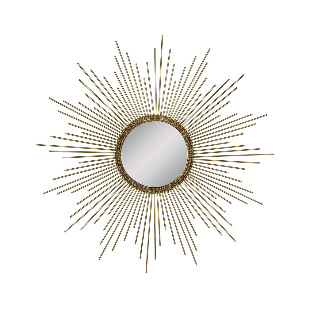 26 Round Gold Metal Sunburst Framed Wall Mirror - 99fab 