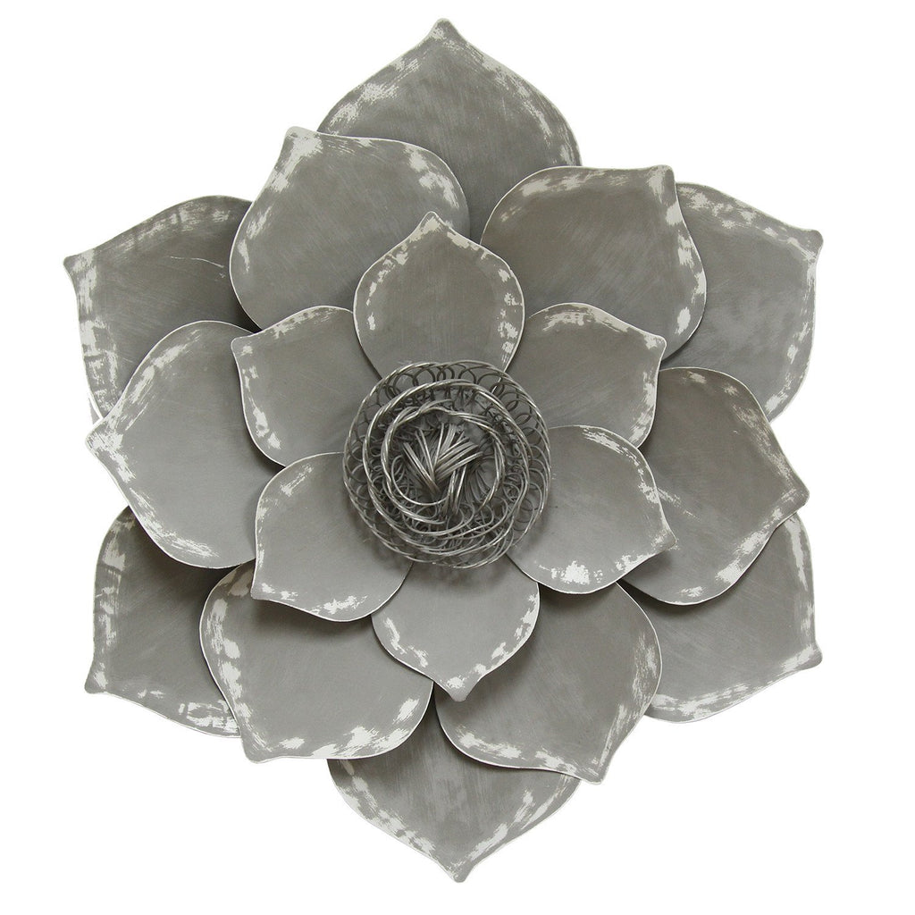 Well-Crafted Grey Lotus Wall Decor - 99fab 