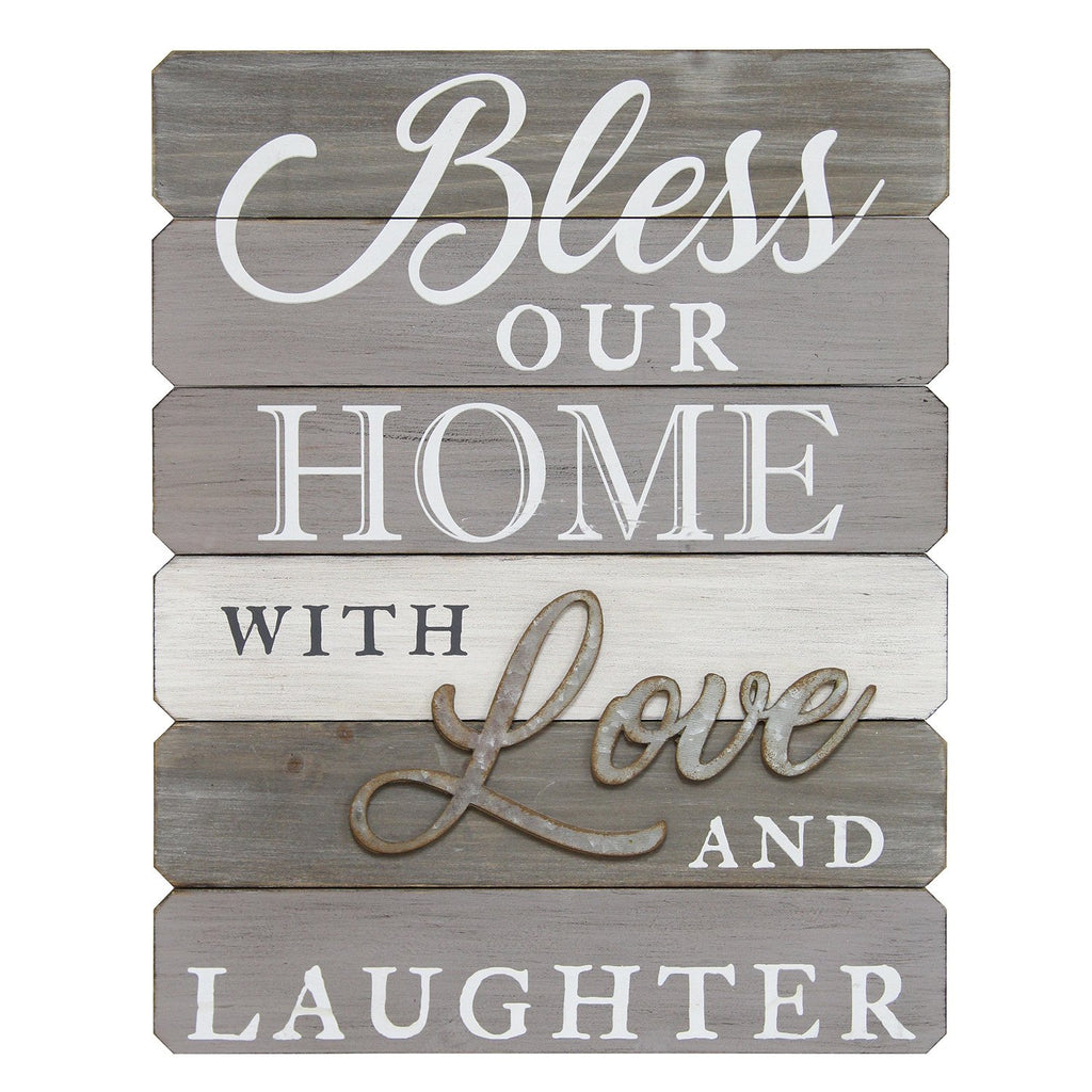 Bless Our Home Wood And Metal Wall Decor - 99fab 