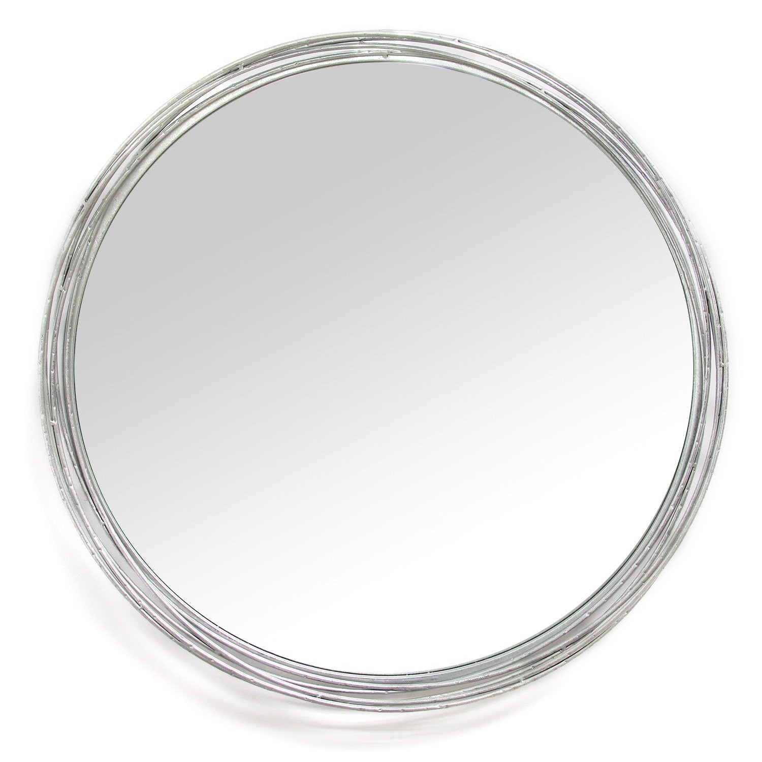 Silver Intertwined Frame Modern Wall Mirror