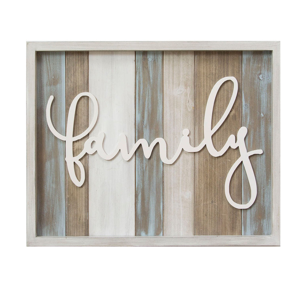 Distressed Family White Wood Wall Decor - 99fab 