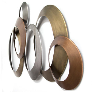 Multi-Metallic Ring Wall Decor