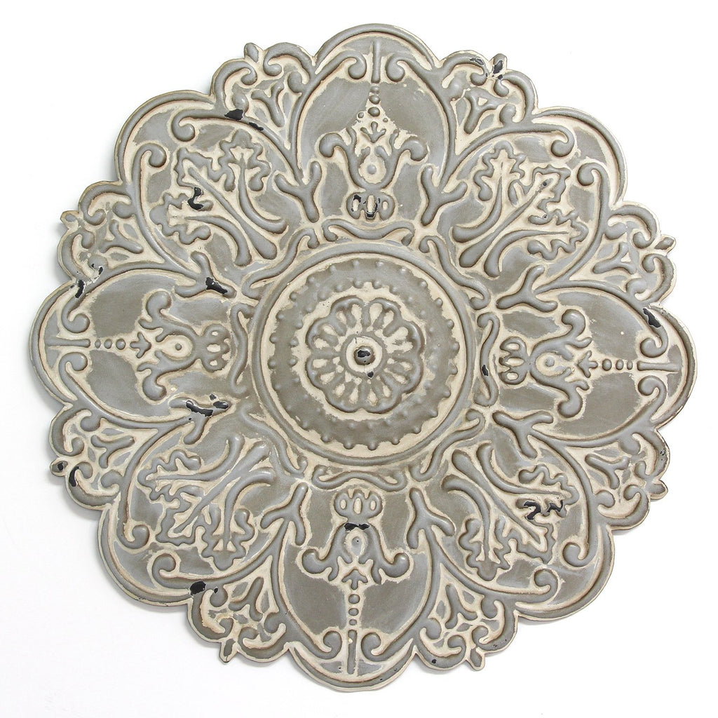 Small Gray Medallion Wall Decor - 99fab 