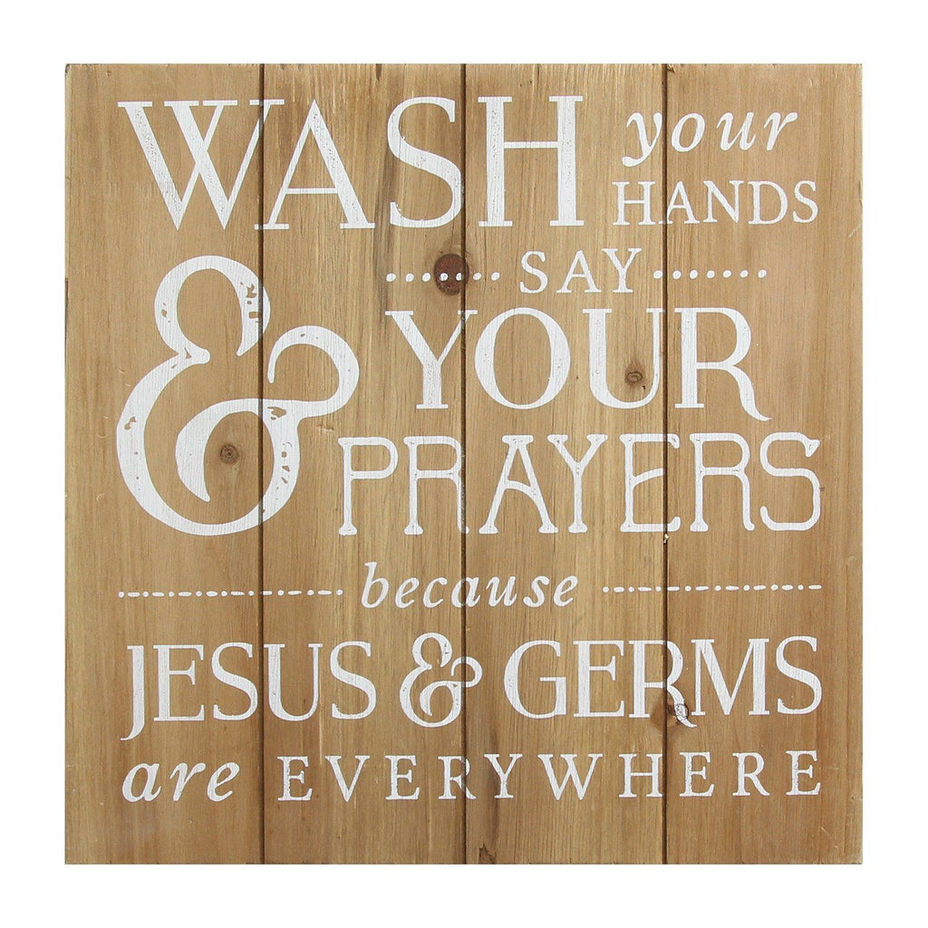 Rustic Wash Your Hands Say Your Prayers Wall Art - 99fab 