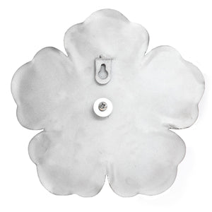 Set Of Three Alluring White Metal Flowers Wall Art