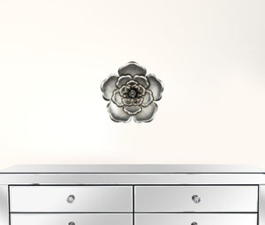 Alluring Silver Metal Wall Flowers