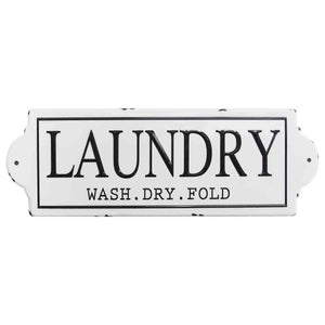 Wash Dry Fold Metal Laundry Wall Decor