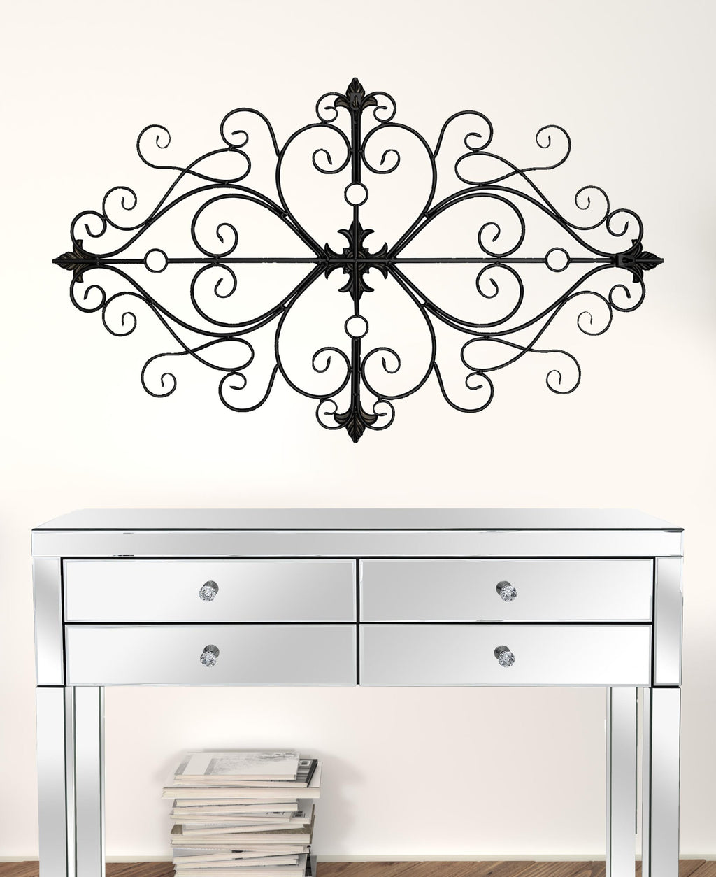 Black Traditional Metal Scroll Wall Decor - 99fab 