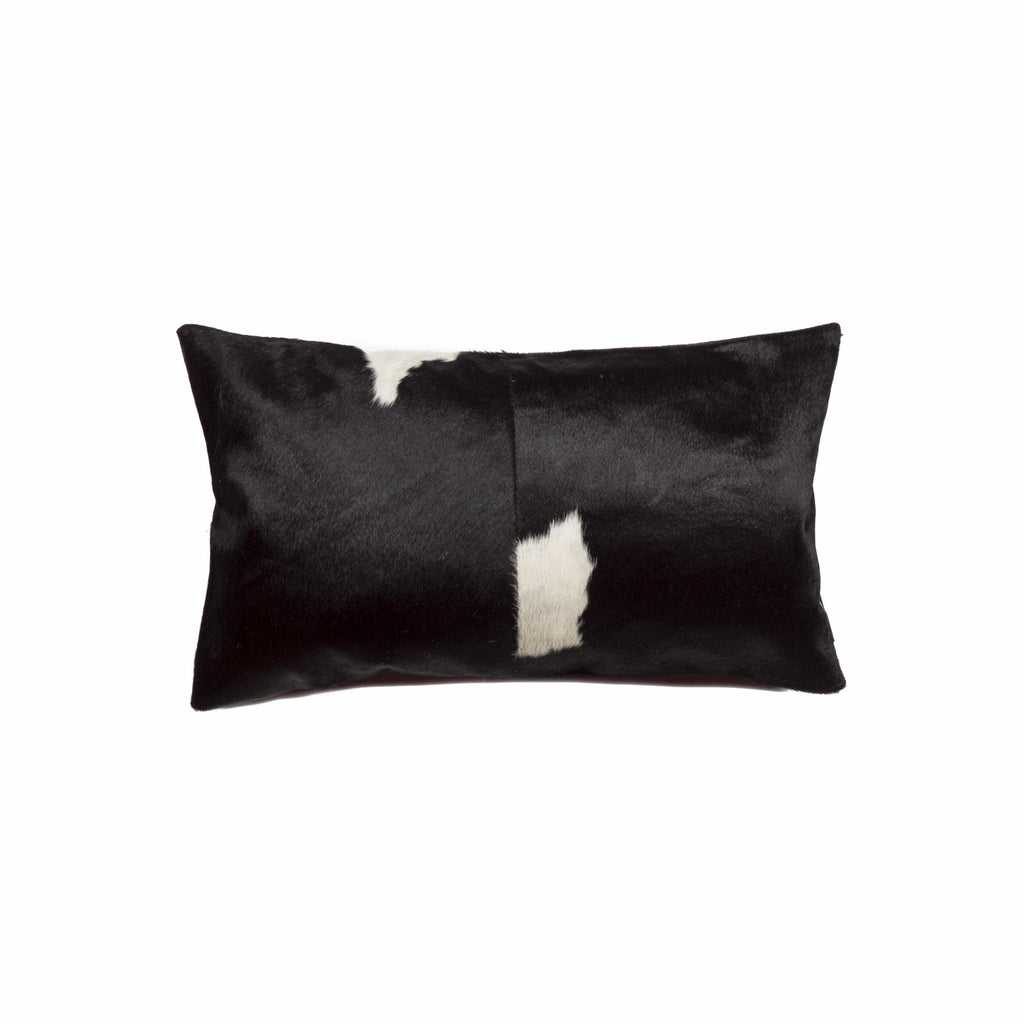 Black And White Torino Kobe Cowhide  Pillow - 99fab 