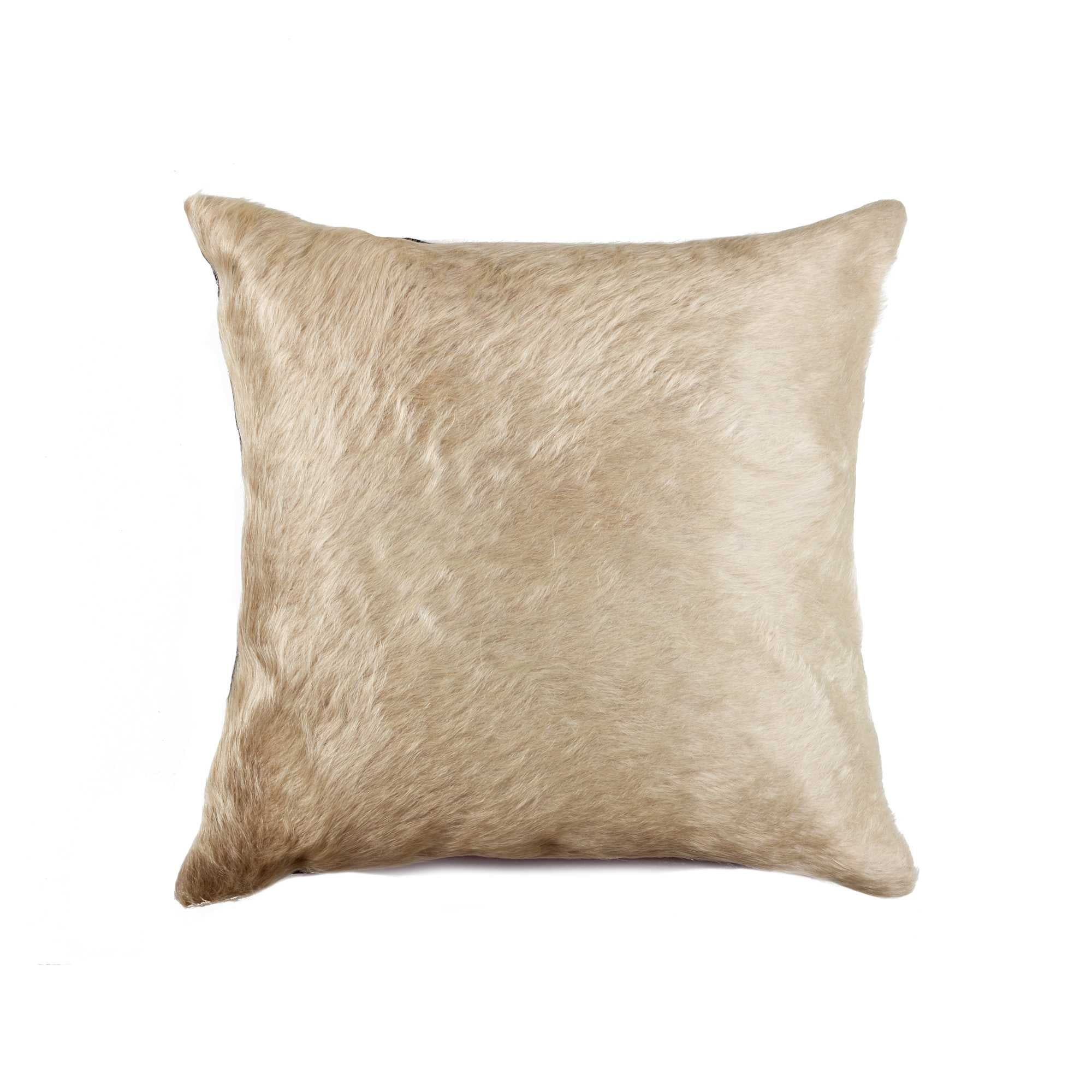 18" X 18" X 5" Natural Torino Cowhide  Pillow