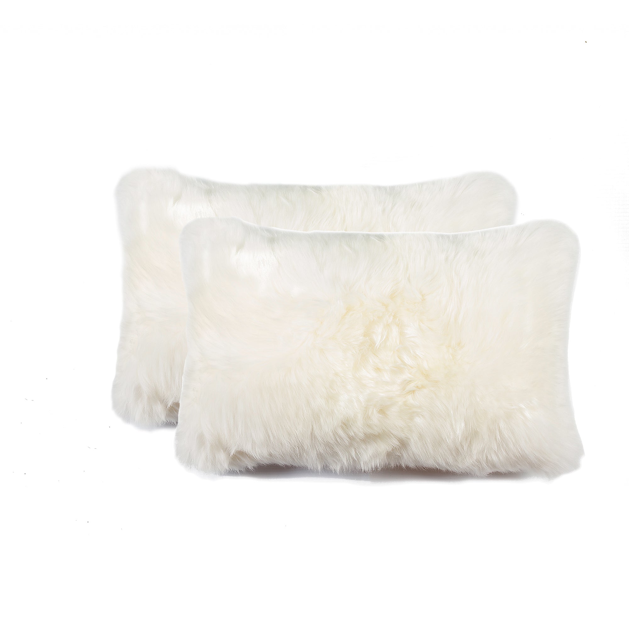 12" X 20" X 5" Natural Sheepskin  Pillow 2Pcs