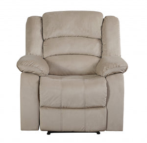 40" Contemporary Beige Fabric Chair