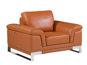 32" Camel Lovely Leather Chair