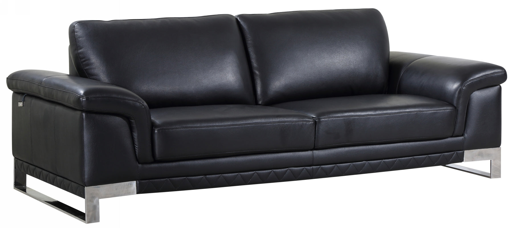 32" Lovely Black Leather Sofa