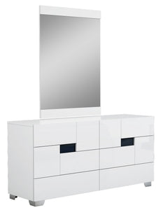 30" Superb White High Gloss Dresser