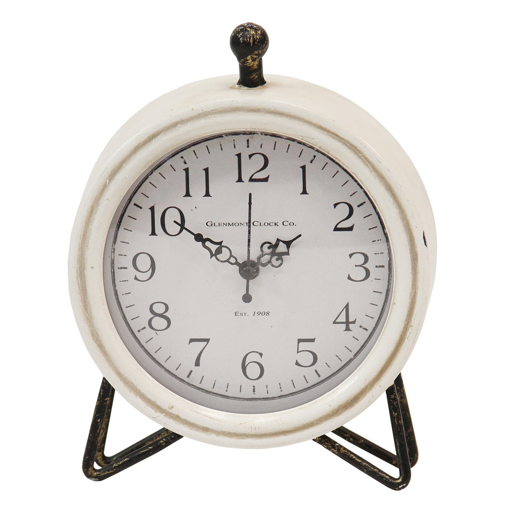 Rustic Black And White Table Or Desk Clock - 99fab 