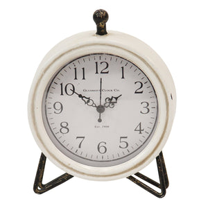 Rustic Black And White Table Or Desk Clock