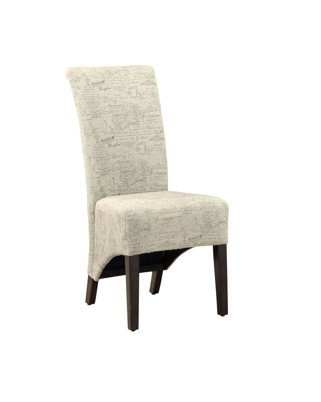 Set Of Two Beige Upholstered Solid Back Dining Chairs - 99fab 