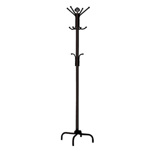 19" X 19" X 70" Black  Metal  Coat Rack