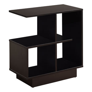 24" Espresso End Table With Four Shelves