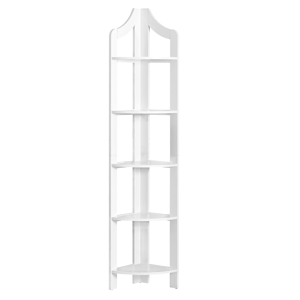 White Corner Accent Shelf  Bookcase - 99fab 