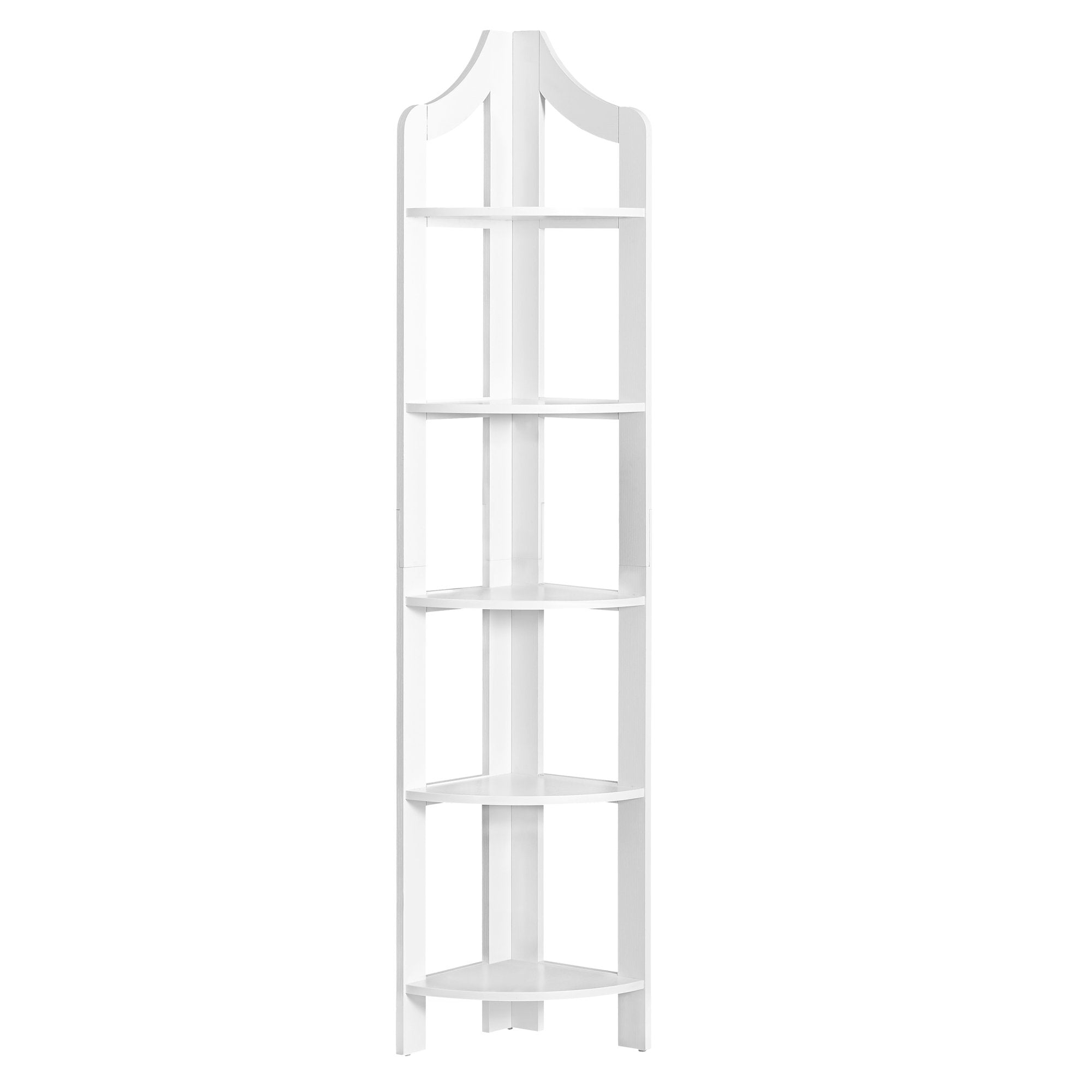 White Corner Accent Shelf  Bookcase