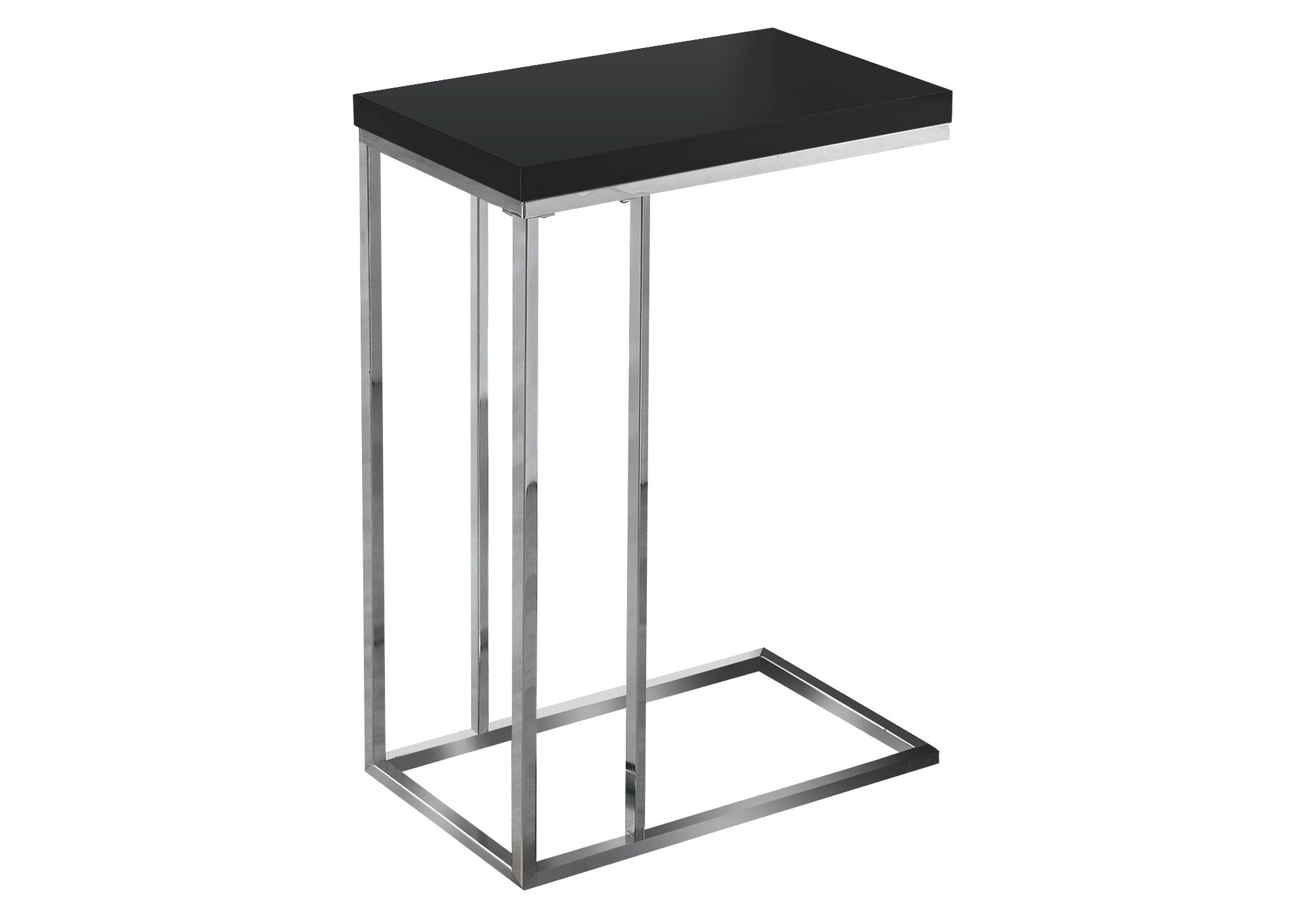 18.25" X 10.25" X 25.25" Black Particle Board Metal  Accent Table