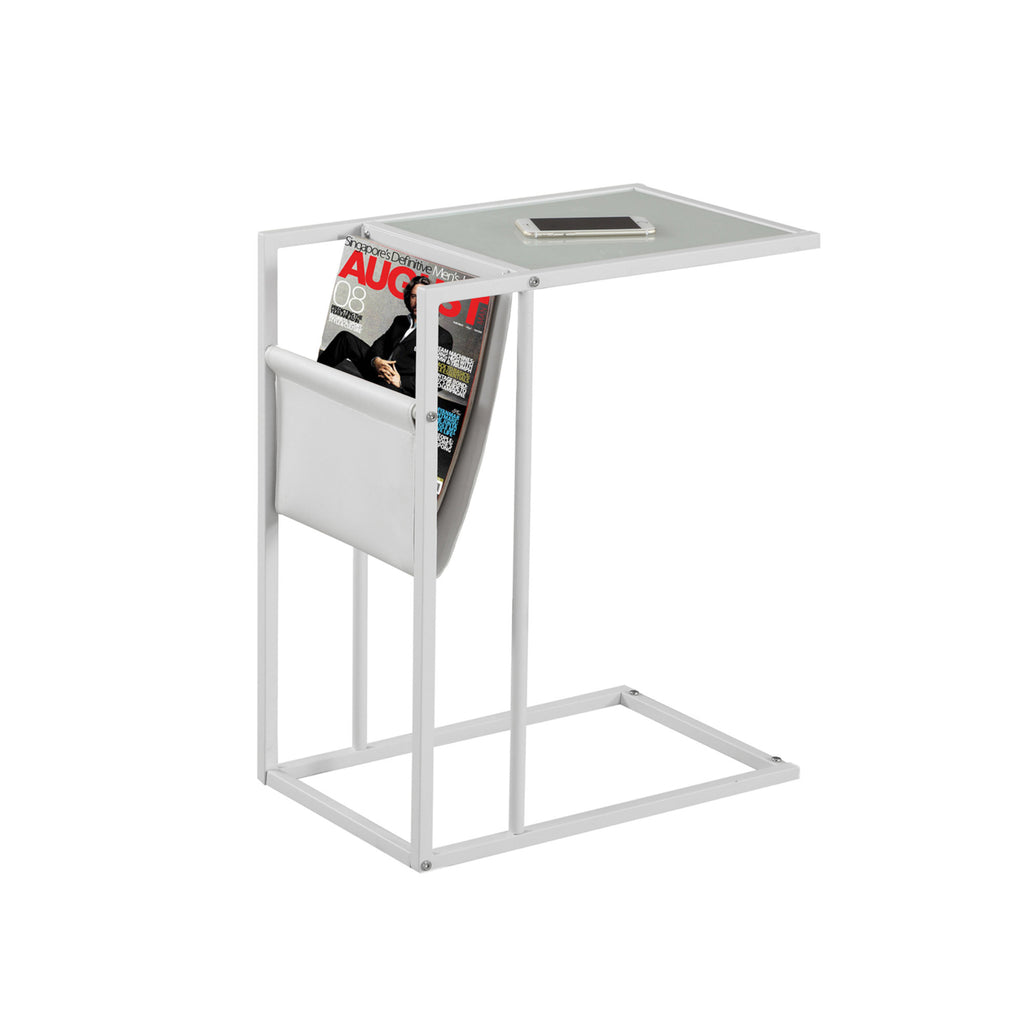 White Modern Metal And Glass Tv Table - 99fab 